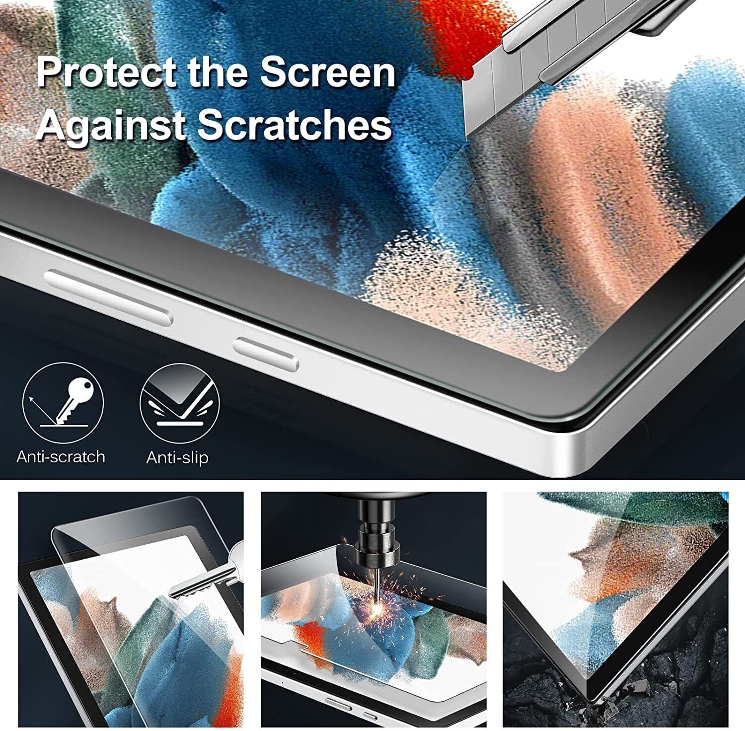 2X Fr Samsung Galaxy Tab A8 10.5 2021 Tempered Glas Camera Lens Screen Protector