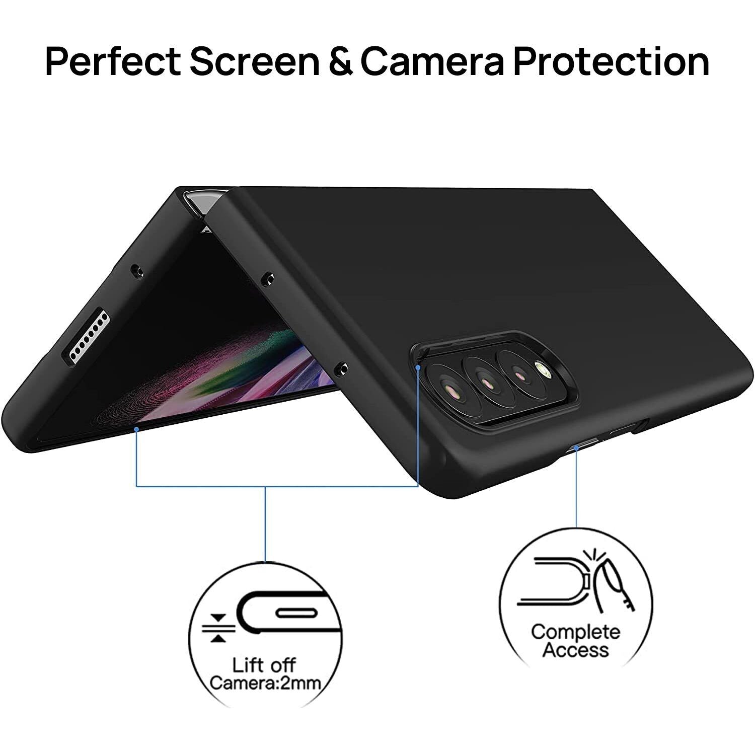 MAXSHIELD For Samsung Galaxy Z Fold 4 5G Case Heavy Duty Shockproof Cover