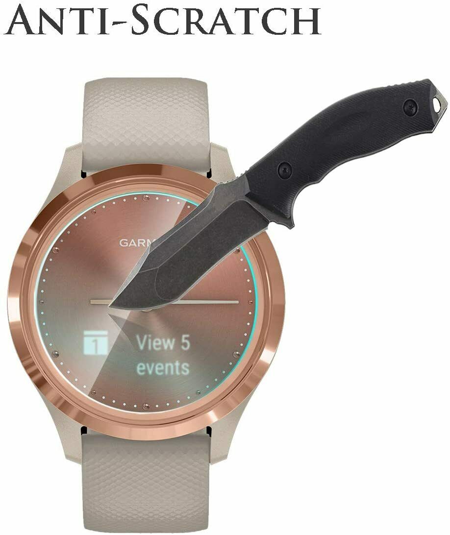 3X For Garmin Vivomove 3 3S 9H Full Cover Tempered Glass Screen Protector Film