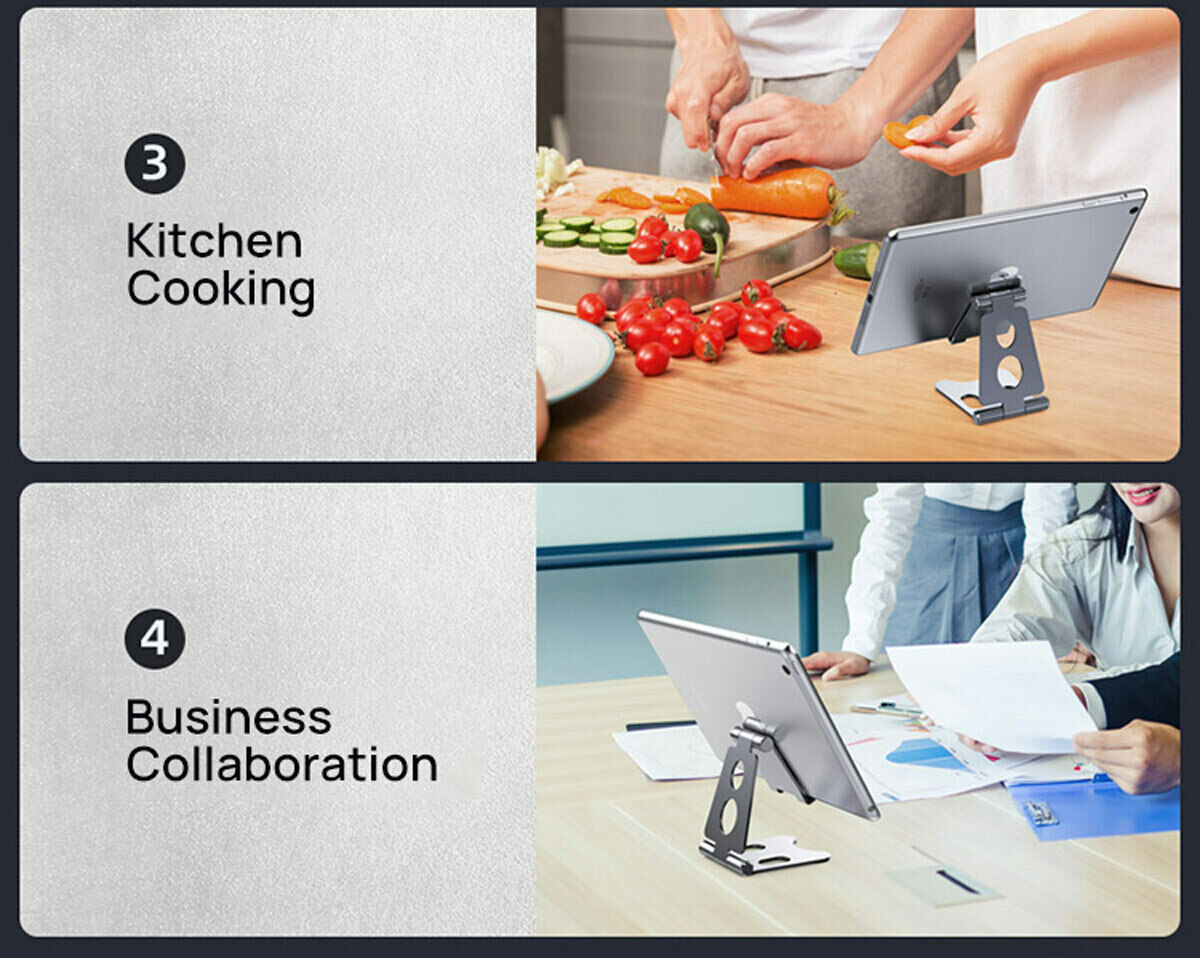 Adjustable Phone Tablet Desktop Stand Desk Holder Mount Cradle For iPhone iPad