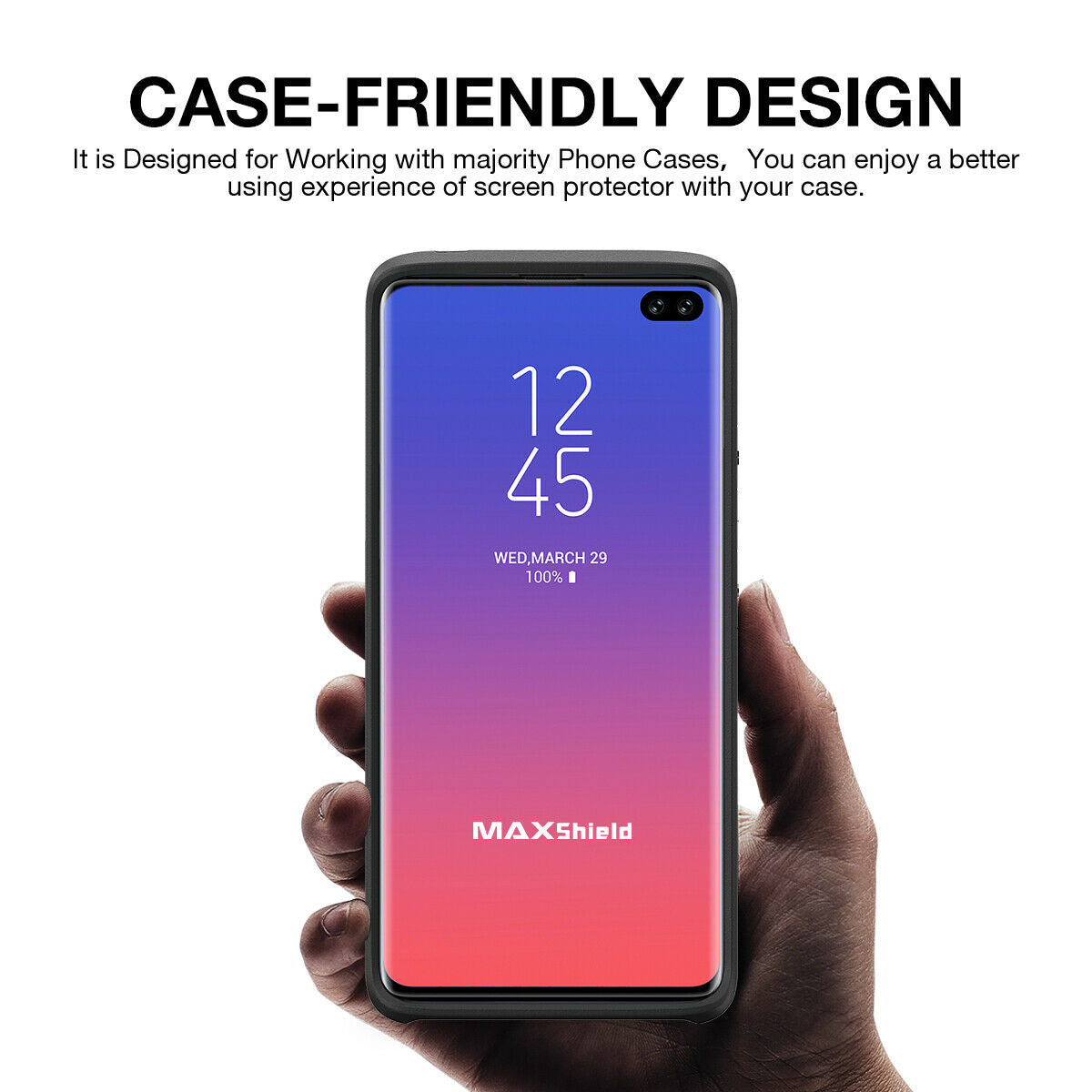 2x CASE FRIENDLY HYDROGEL Film Screen Protector for Samsung Galaxy S10