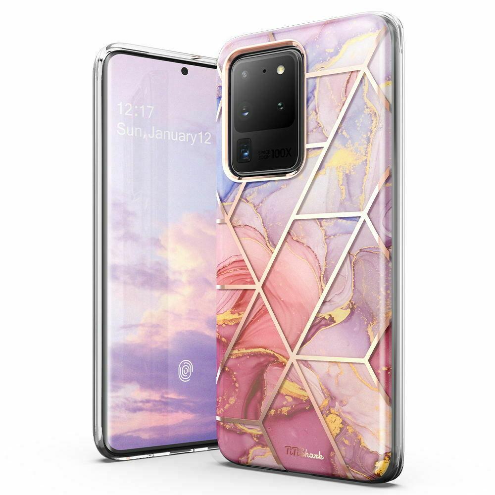 Galaxy S20 Plus Ultra Case TITISHARK Clear Stylish Marble Shockproof Case Cover
