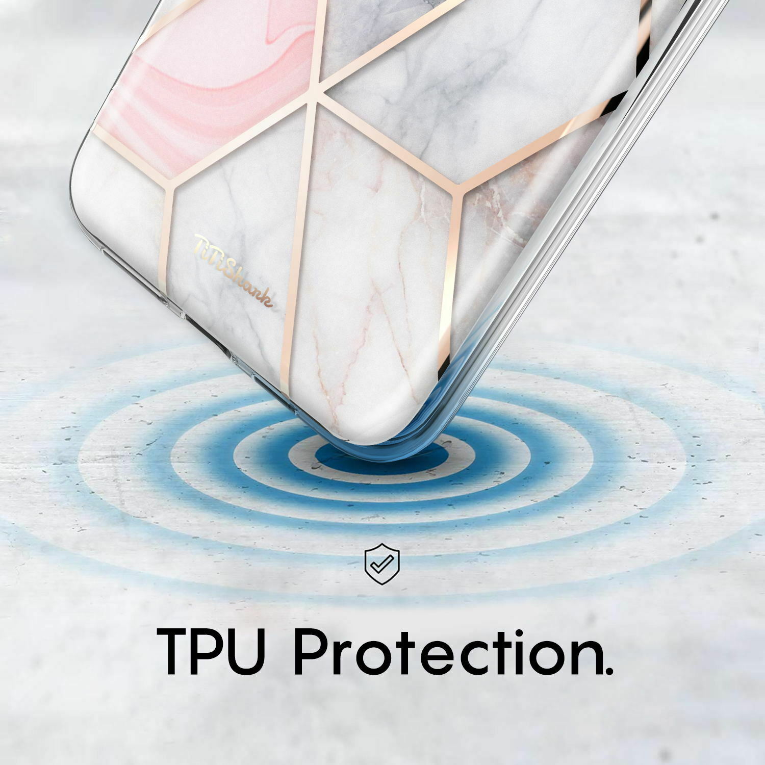TiTiShark For iPhone 6/7/8 Plus 2020 Case Clear Marble Fashion Shockproof Cover