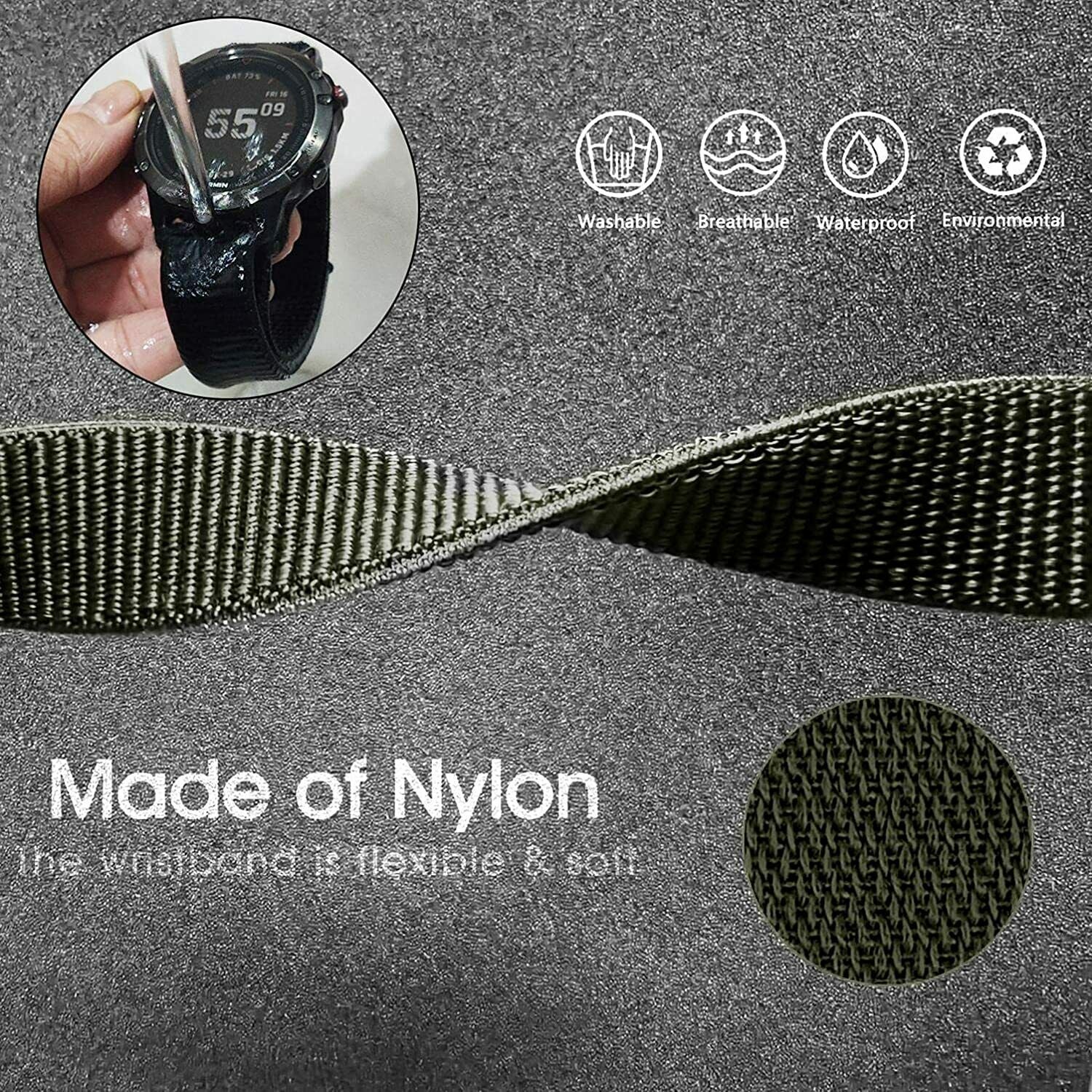 For Garmin Fenix 7 7X 7S 6 6S 6X PRO 5 5S 5X Plus Band Replacement Nulon Strap