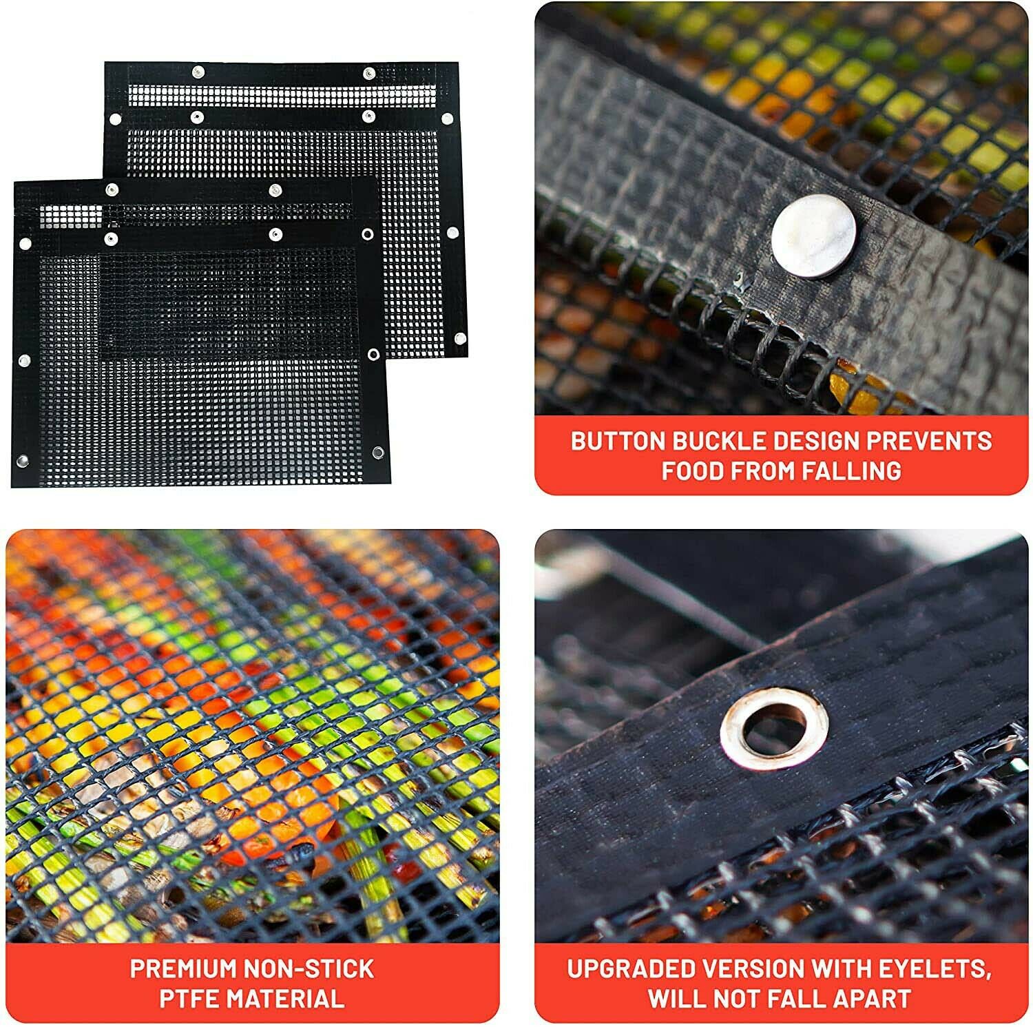 Non-stick BBQ Grilling Mesh Bag Outdoor Camping Barbecue Grill Mats Cooking Pads