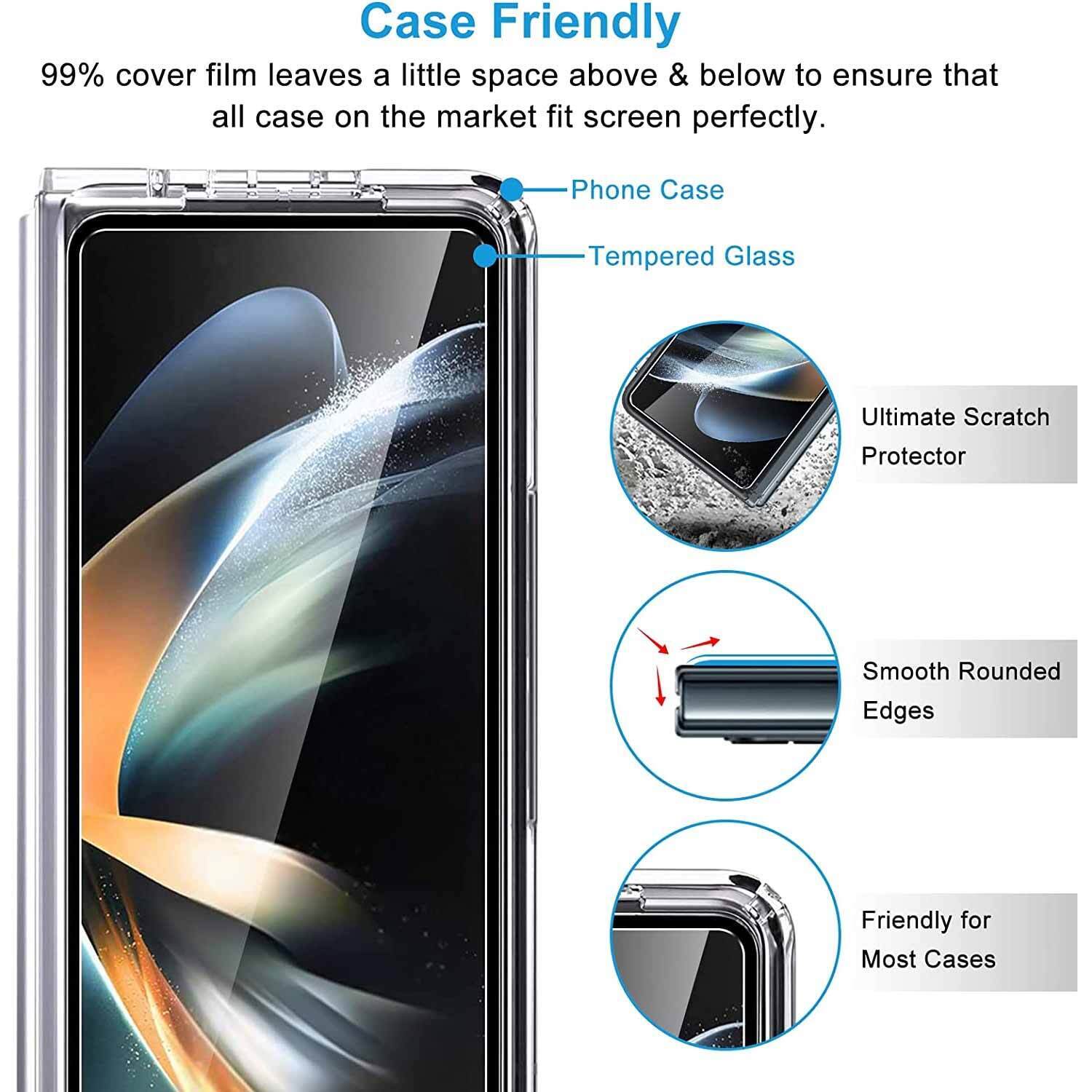 MAXSHIELD For Galaxy Z Fold 3 5G Tempered Glass Screen Lens Camera Protector
