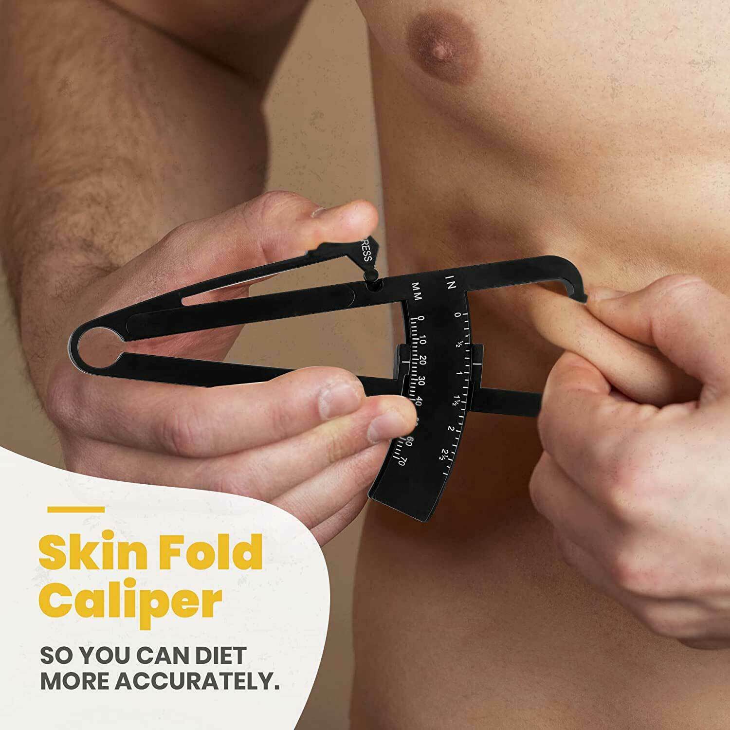 Body Fat Measurement Testing Caliper Skinfold Skin Fold Gym Weight Loss Test AU