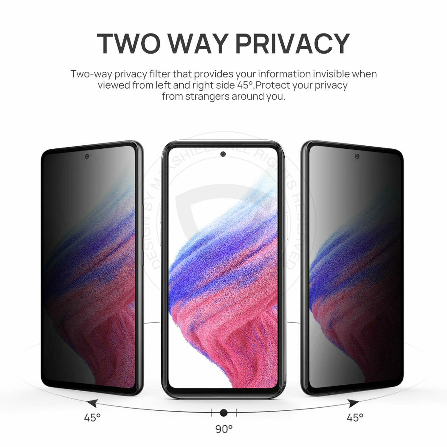 For Samsung Galaxy A53 5G Privacy Anti-Spy Tempered Glass Screen Protector