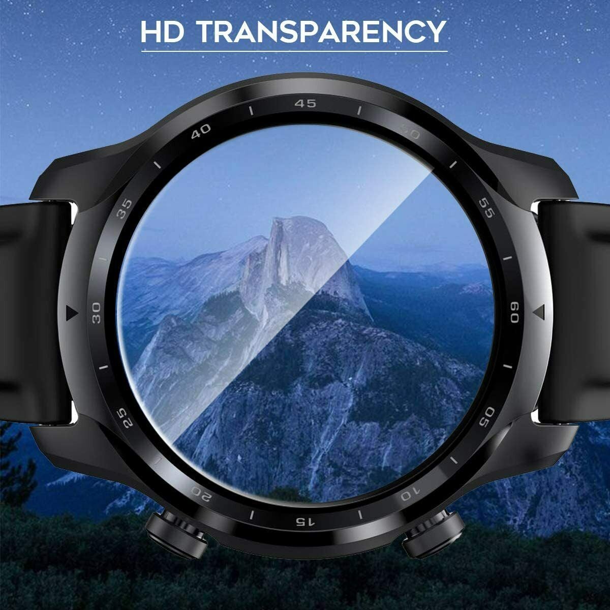 3X Fr TicWatch Pro 3 Ultra GPS 4G LTE Full Cover Tempered Glass Screen Protector