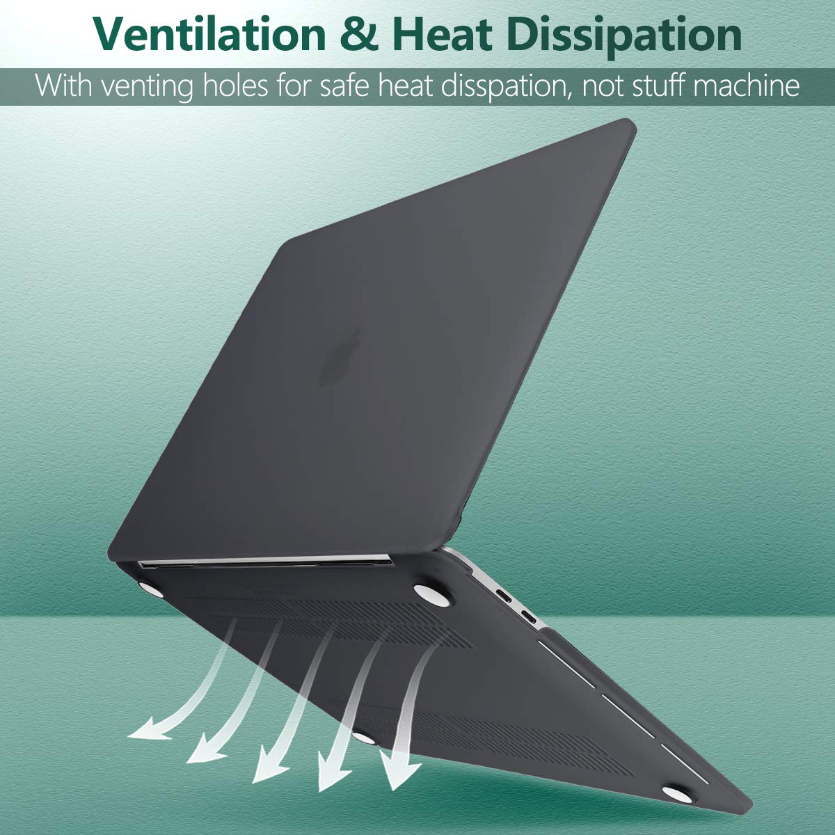 For Macbook Air M2 13.6'' A2681 Matte Crystal Black Case Cover Hard Shell 2022