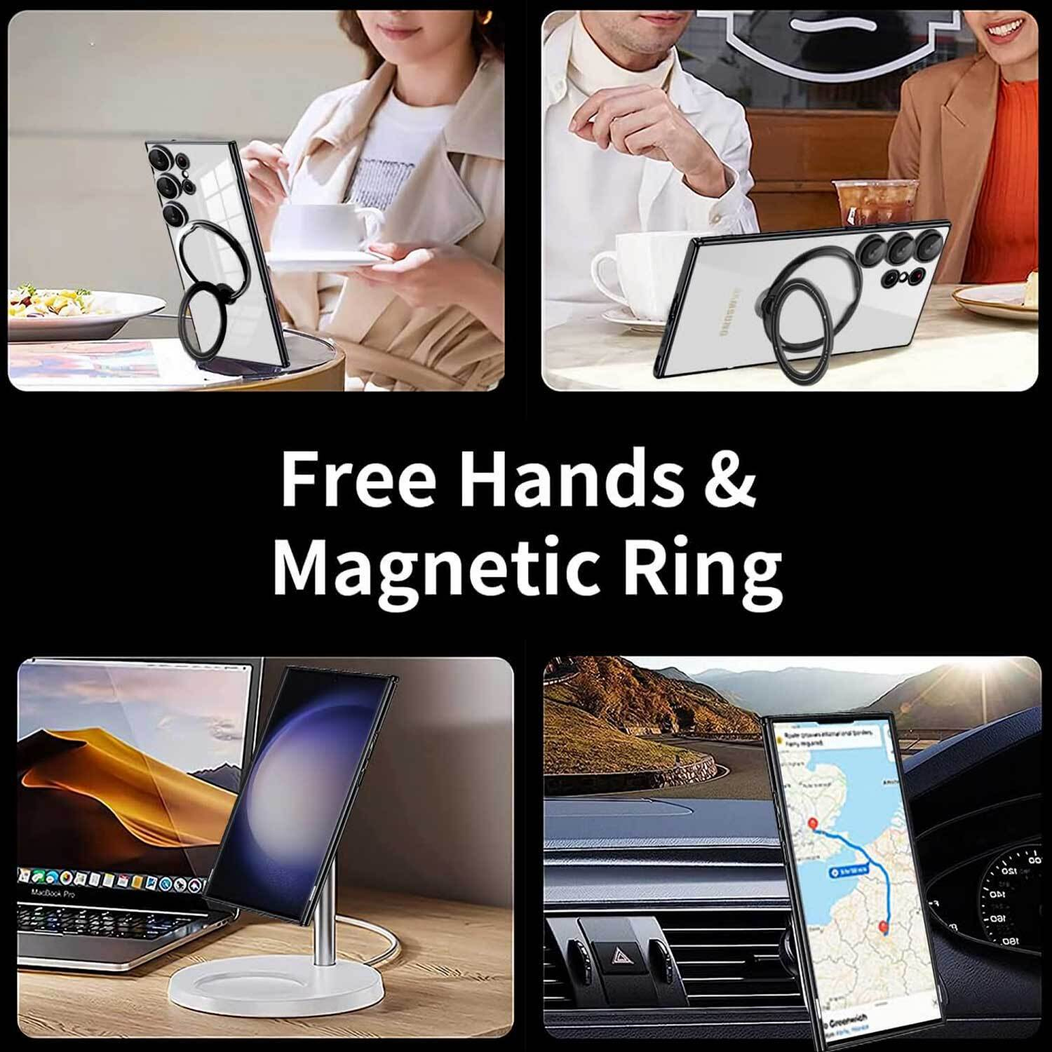 For Samsung Galaxy S24 Plus Ultra 5G Mag Safe Ring Case Cover