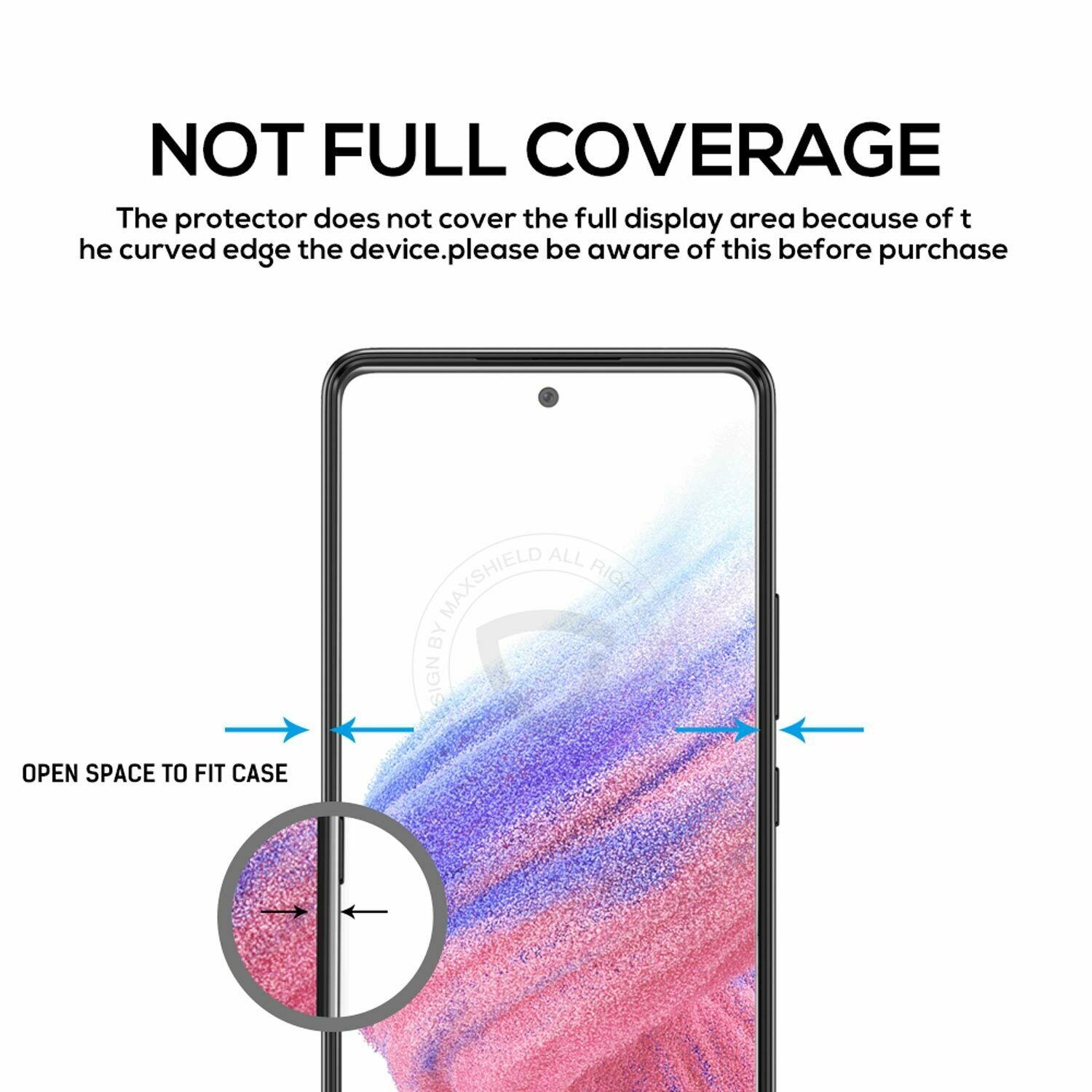 For Samsung Galaxy A53 5G Tempered Glass Full Cover Lens Camera Screen Protector