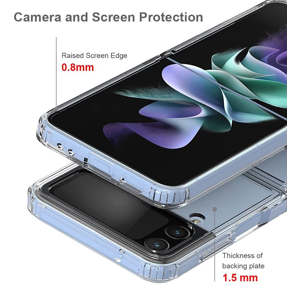 [Full SET] For Samsung Galaxy Z Flip 4 3 5G Case Shockproof Cover Screen Lens Protector