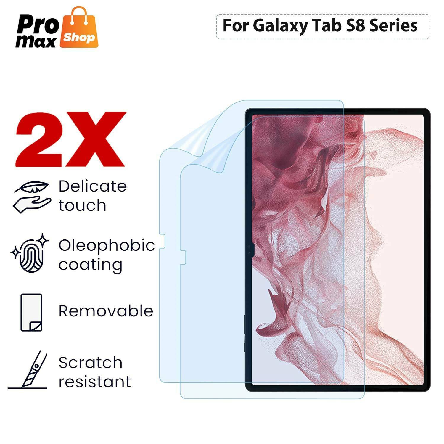 2X For Galaxy Tab S8 S7 Plus Ultra Full Cover Screen Protector Clear Matte Film