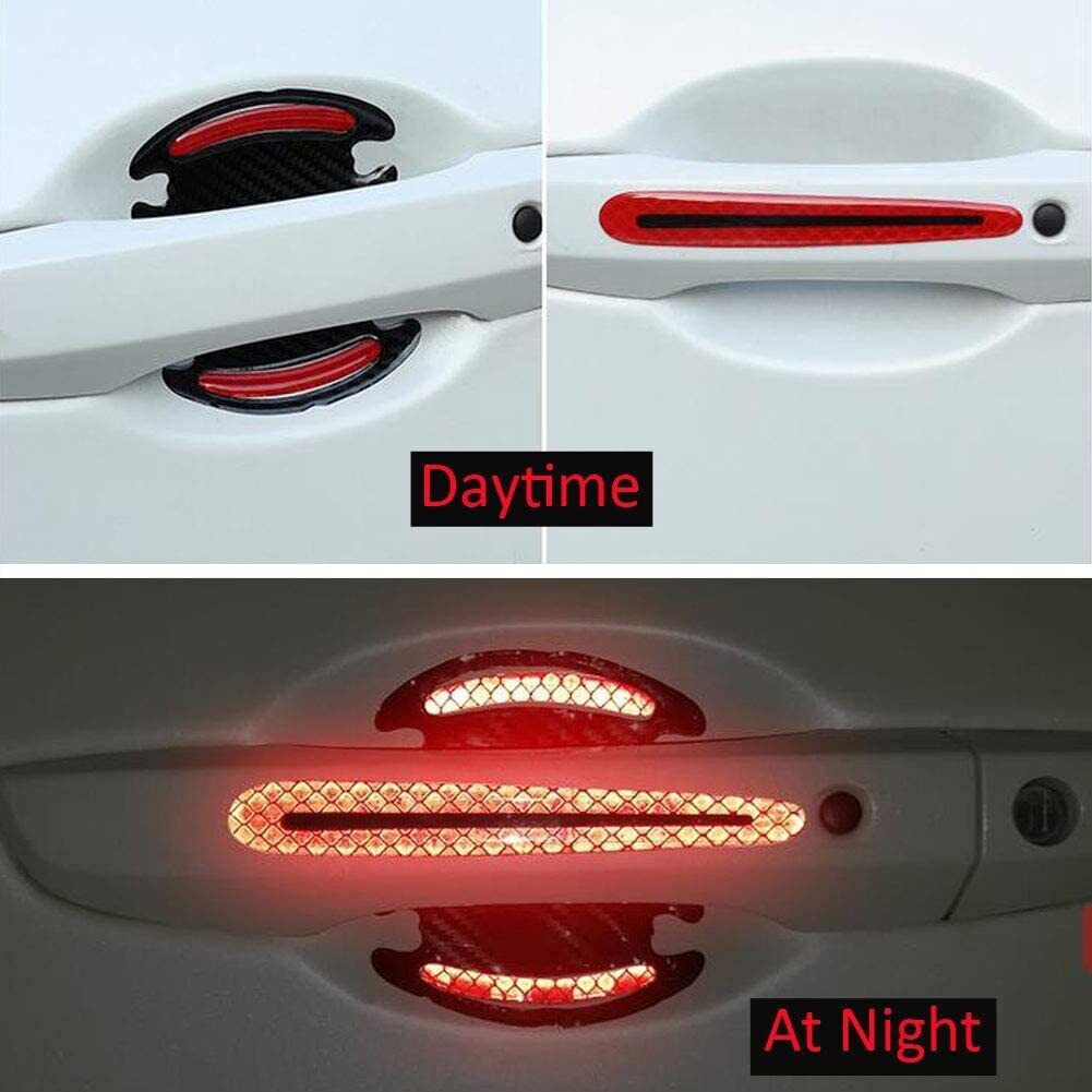 8PS Car Door Handle Sticker Rearview Mirror Scratch Protector Film Strips Cover