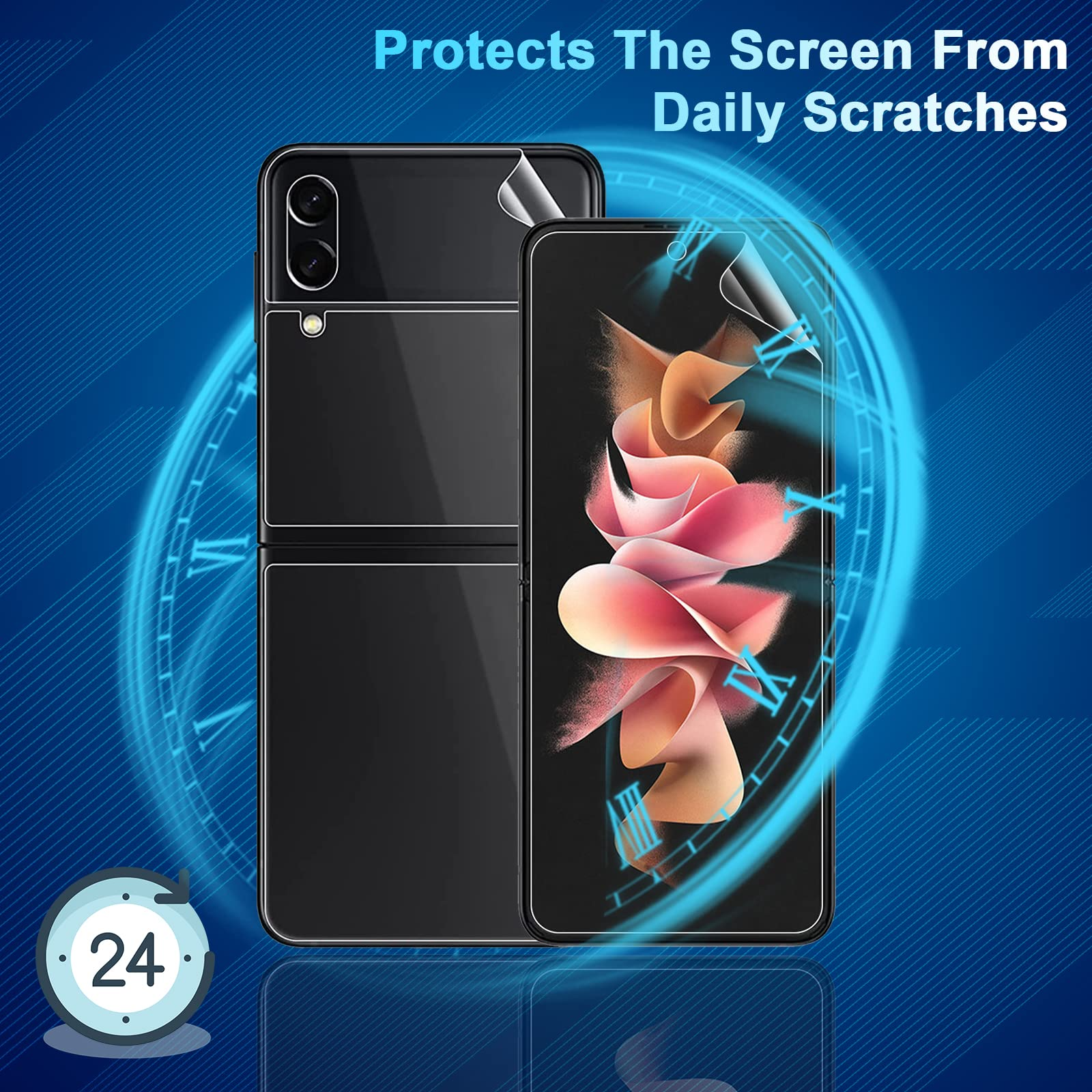 For Galaxy Z Flip 4 5G Screen Protector Hard Case Shockproof Slim Clear Cover