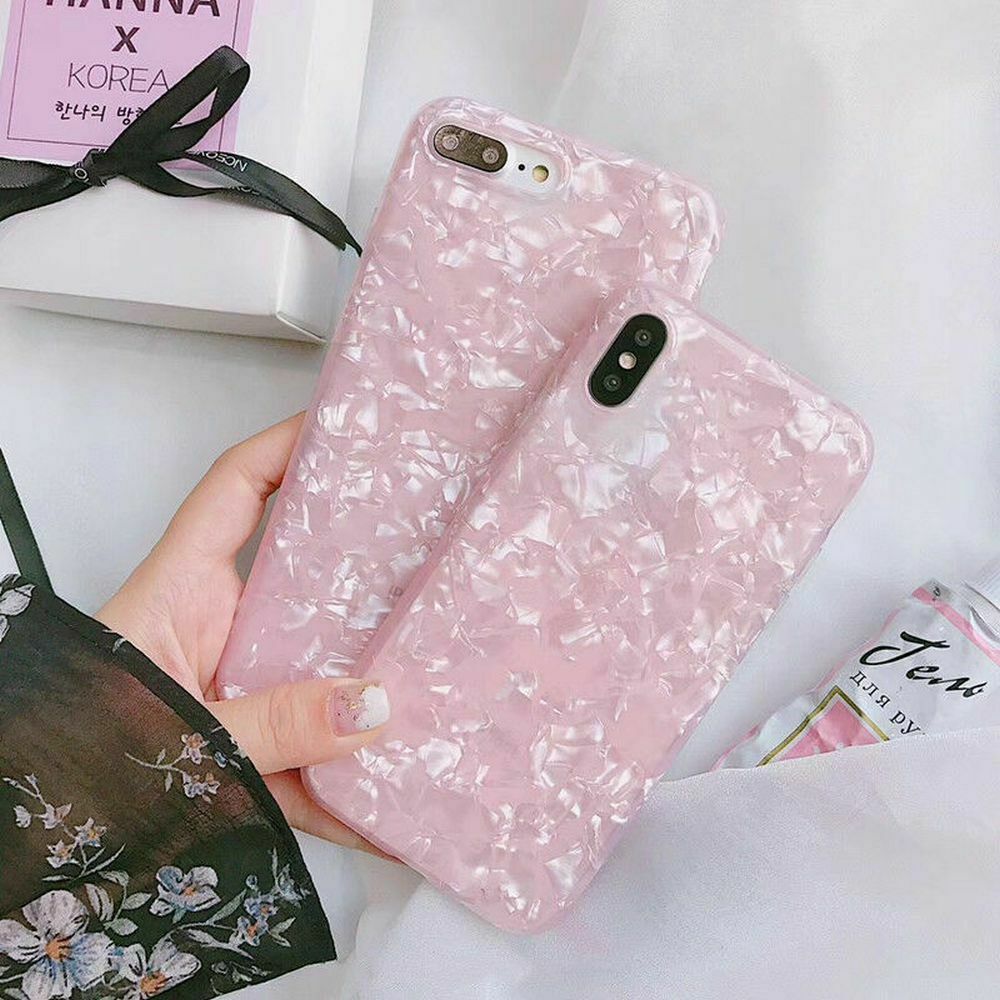 Samsung S10+ Plus Cover Marble Silicone Skin TPU Bumper-Rainbow