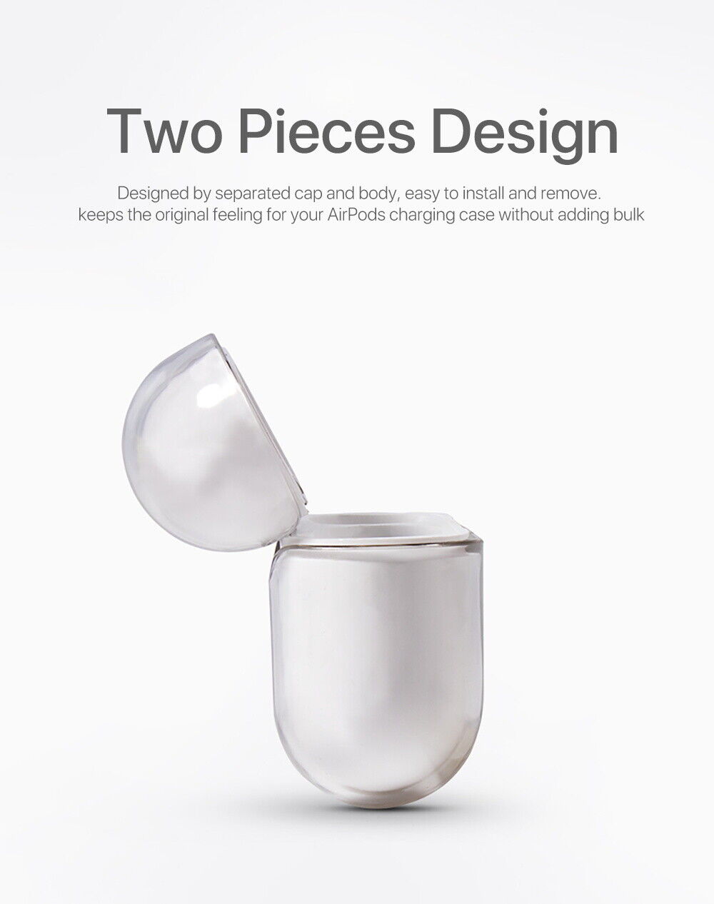 For Apple Airpods 2/1 Gen Case Cover Crystal Clear Silicone Transparent