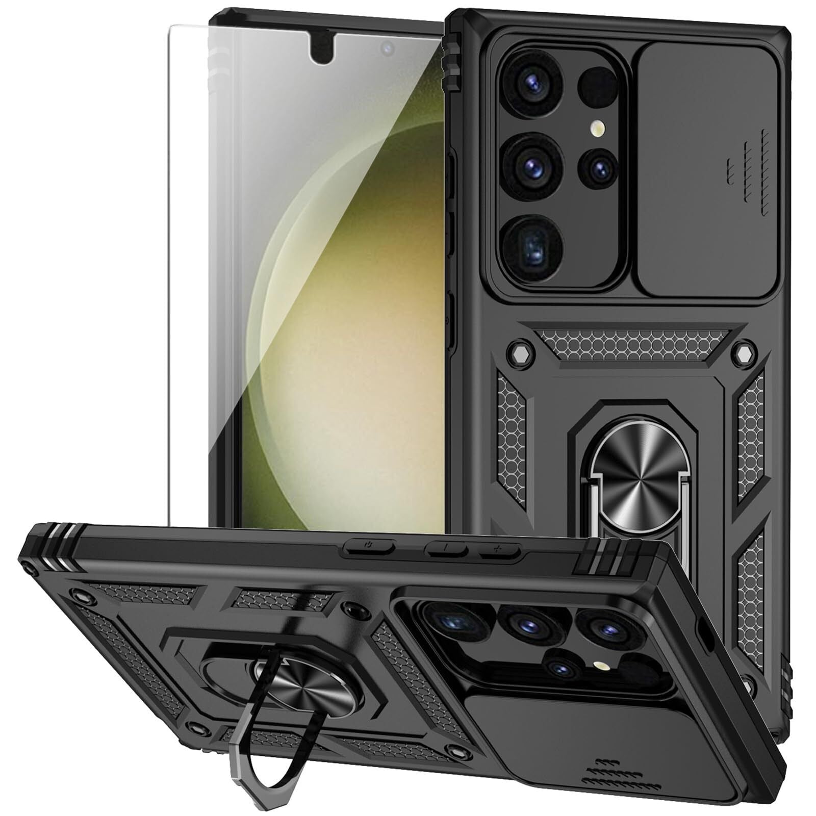 For Samsung Galaxy S24 Plus Ultra 5G Case Shockproof Magnetic Ring Cover