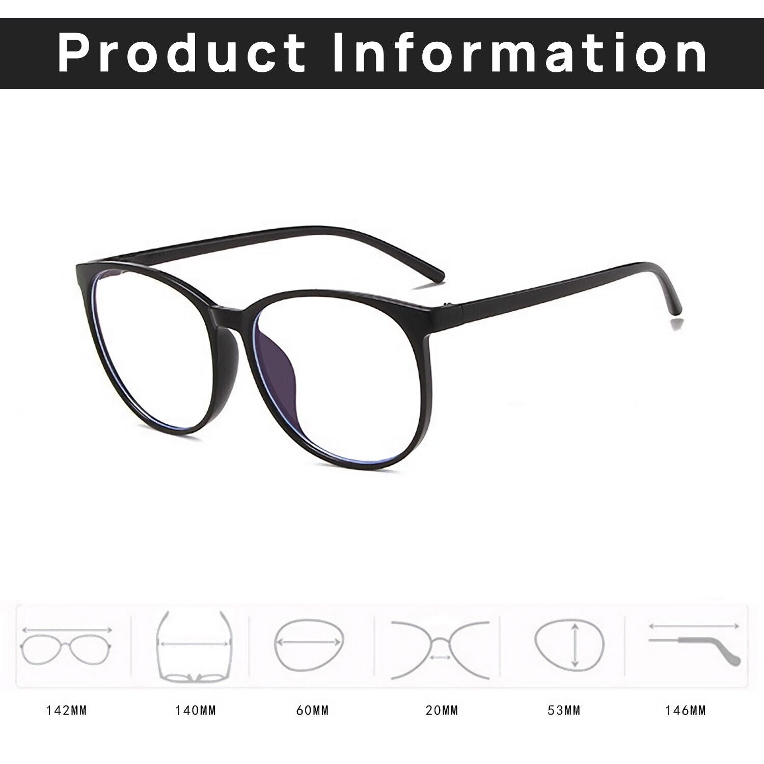 Blue Light Blocking Glasses Women/Men Retro Anti Eyestrain Computer Game Eyewear