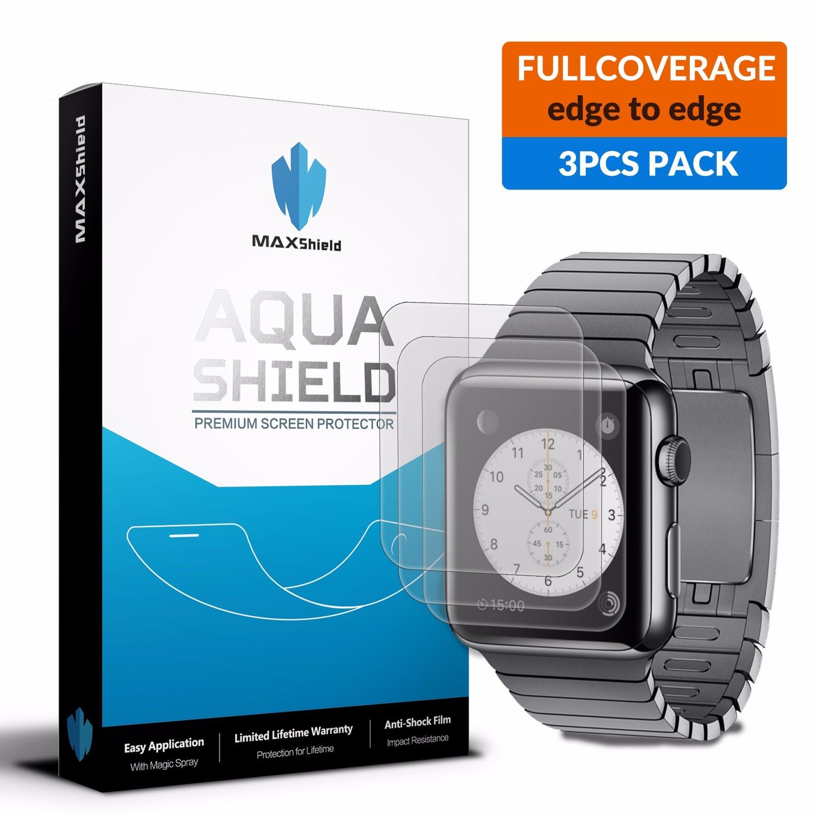 Genuine MaxShield HD Crystal Screen Protector for Apple Watch 38mm iWatch