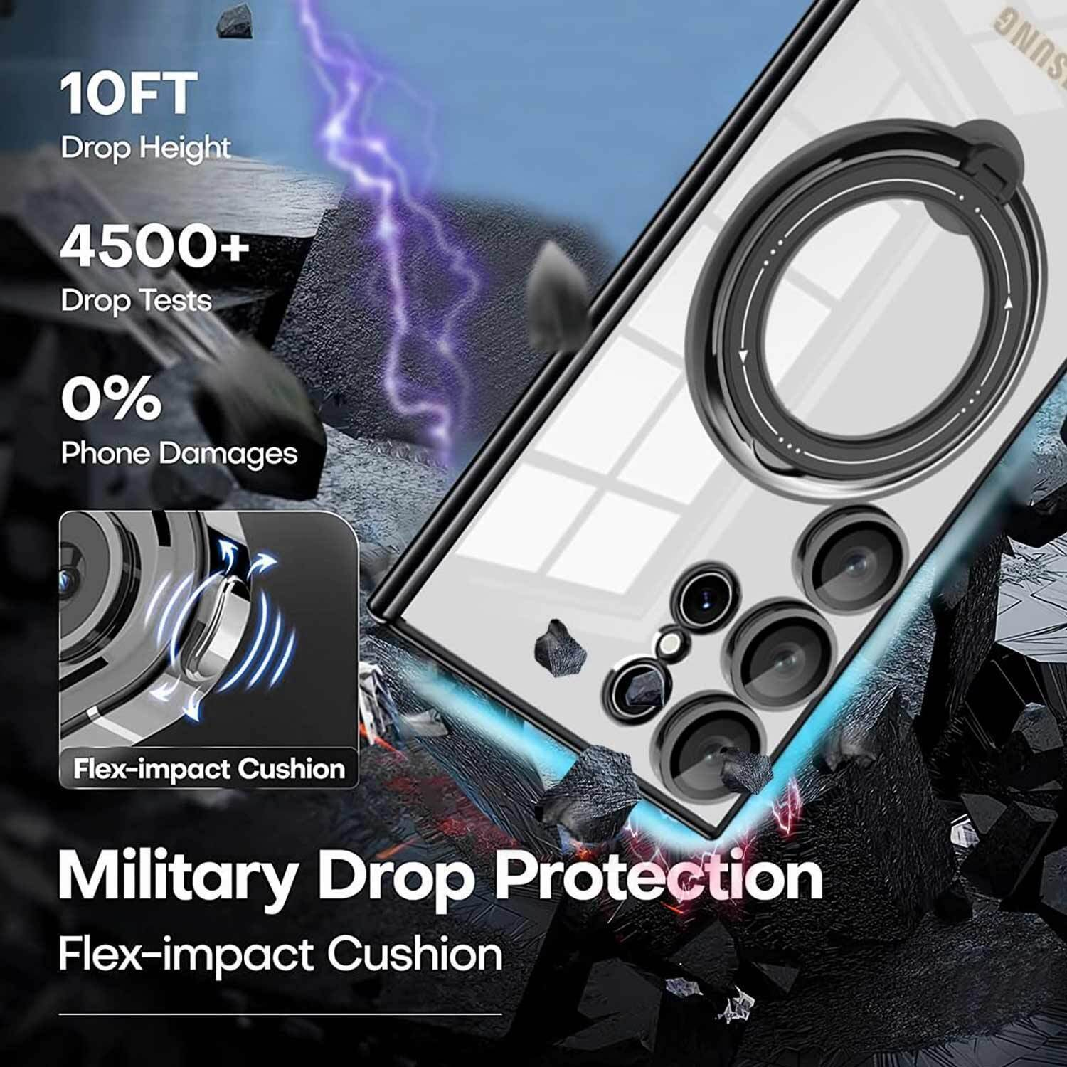 For Samsung Galaxy S24 Plus Ultra 5G Mag Safe Ring Case Cover