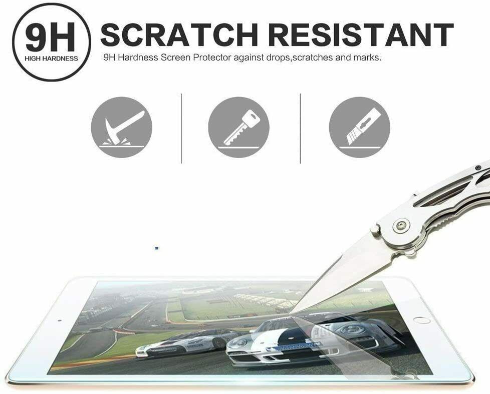 For Apple iPad 9th 2021 10.2 Full Coverage Tempered Glass Screen Protector Case