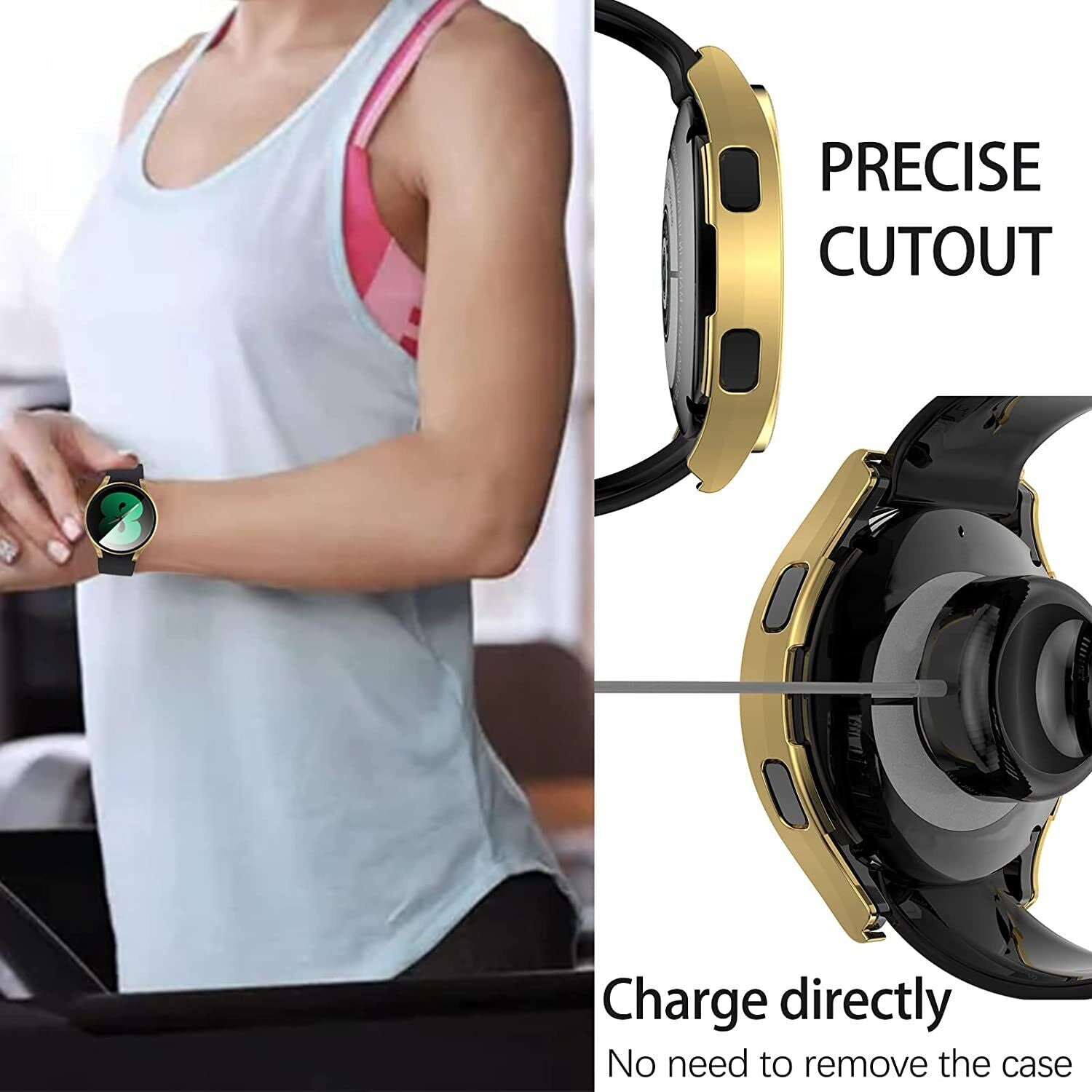 For Samsung Galaxy Watch 5 Pro 40mm 44mm 45mm Temepered Glass Case Cover Screen Protector