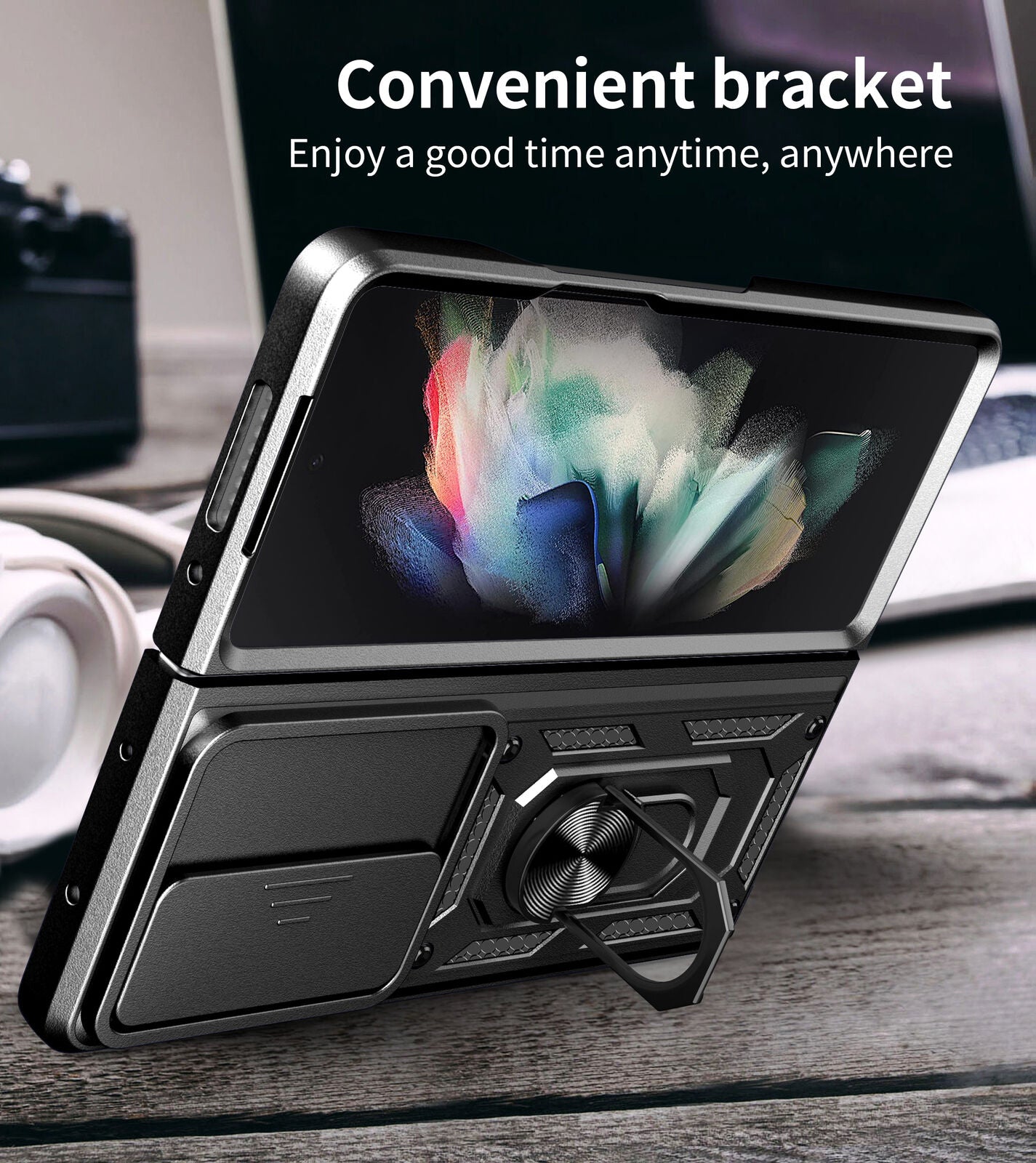 For Samsung Galaxy Z Fold 5 4 Flip 5 4 5G Case Cover Shockproof Rugged Ring Holder