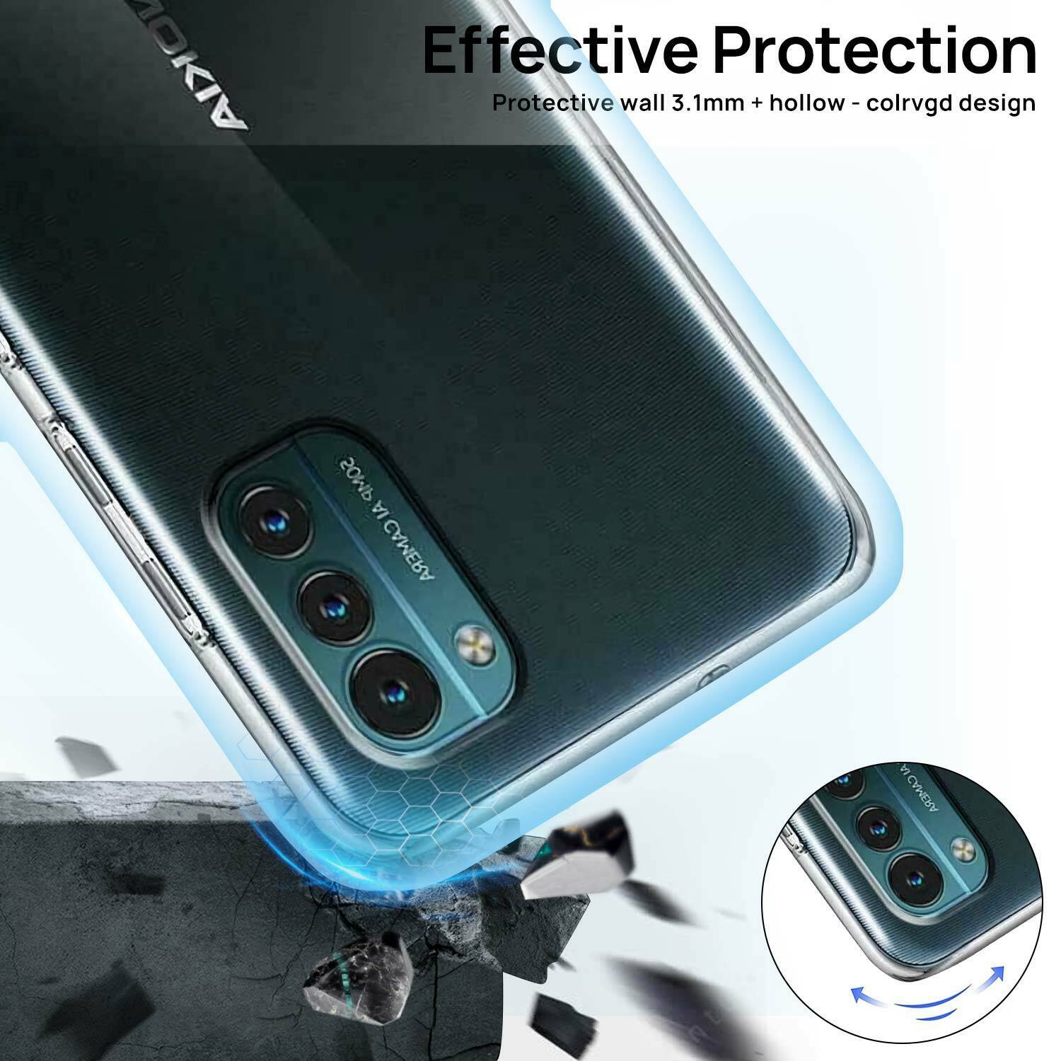 For Nokia G21 G11 G20 G10 Clear Case Shockproof Ultra Slim Soft Matte Cover Thin TPU