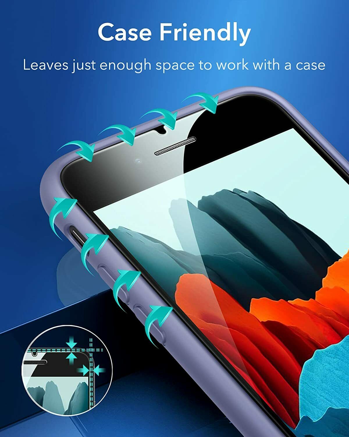 For Apple iPhone SE 2022 3rd Full Cover Tempered Glass Screen Protector Film