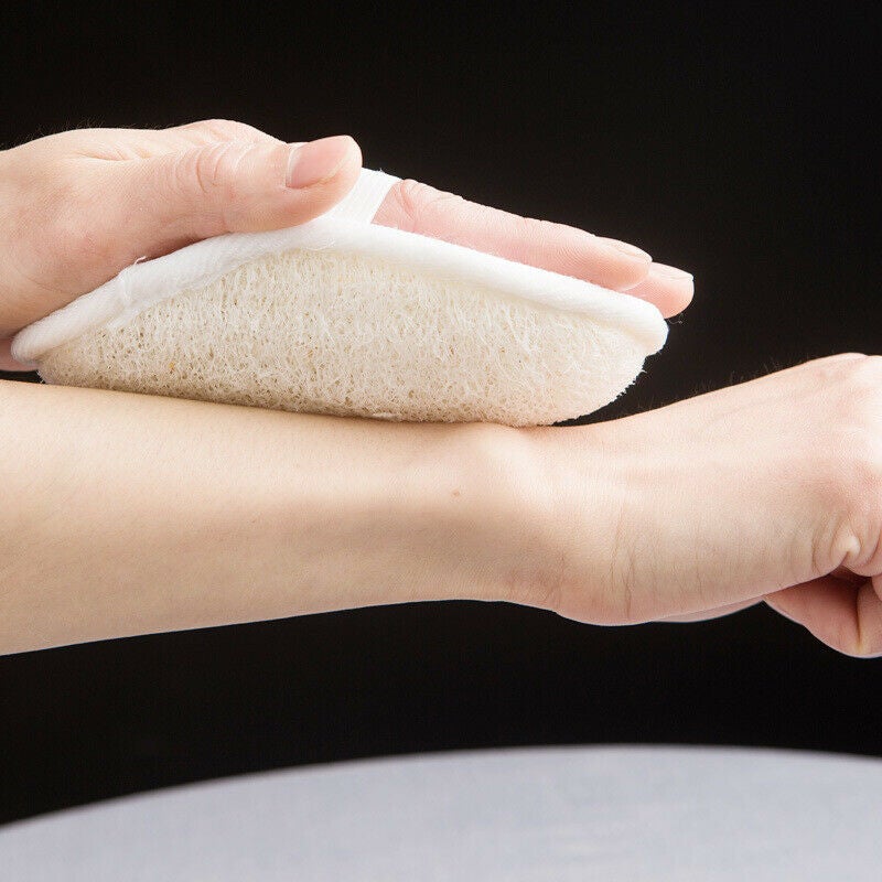 2/4PS Natural Loofah Luffa Loofa Facial Body Pad Sponge Cleanser Scrubber Brush