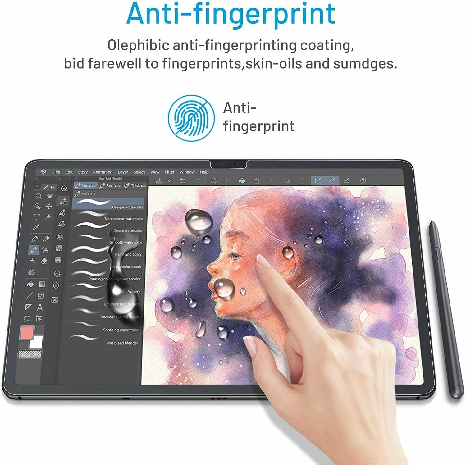 For Galaxy Tab S8 Plus Ultra Paper Like Screen Protector Matte Film Draw Sketch