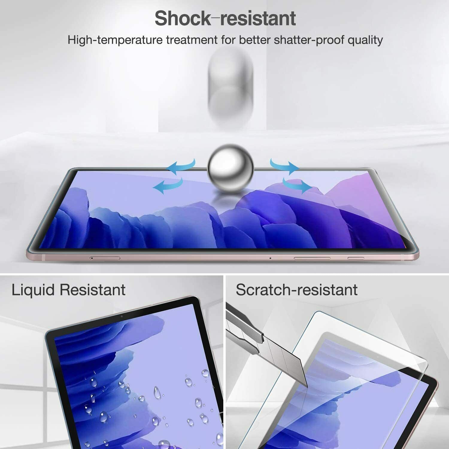 Galaxy Tab S6 lite Screen Protector Tempered Glass Full Cover