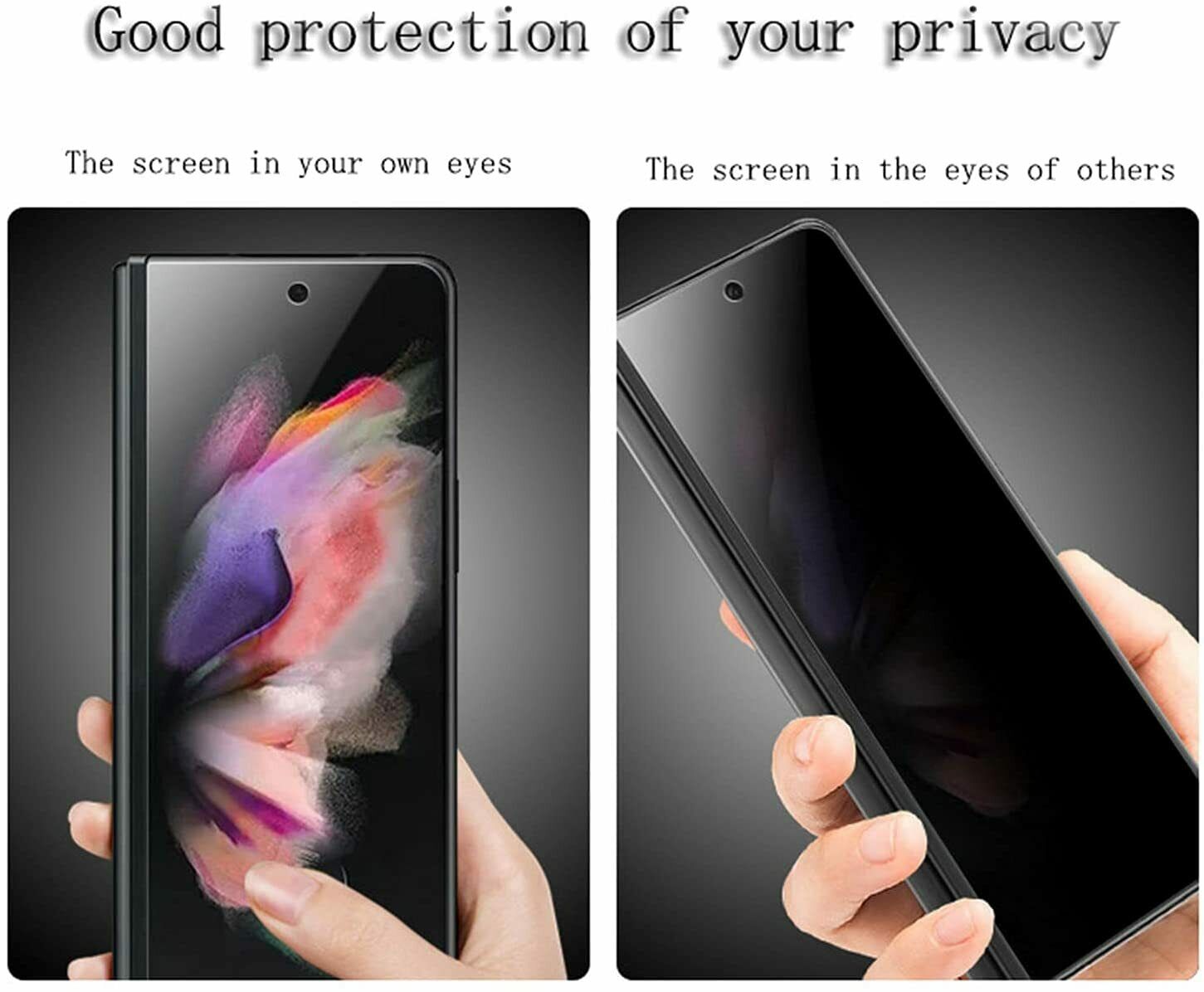 For Galaxy Z Fold 3 5G Full Cover Anti Spy Privacy Screen Protector