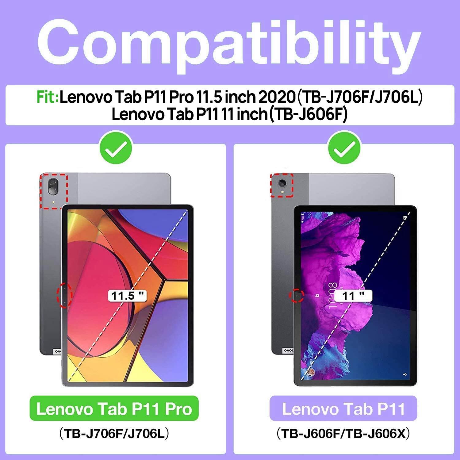 For Lenovo Tab P11 Pro 11 11.5 inch Full Cover Tempered Glass Screen Protector