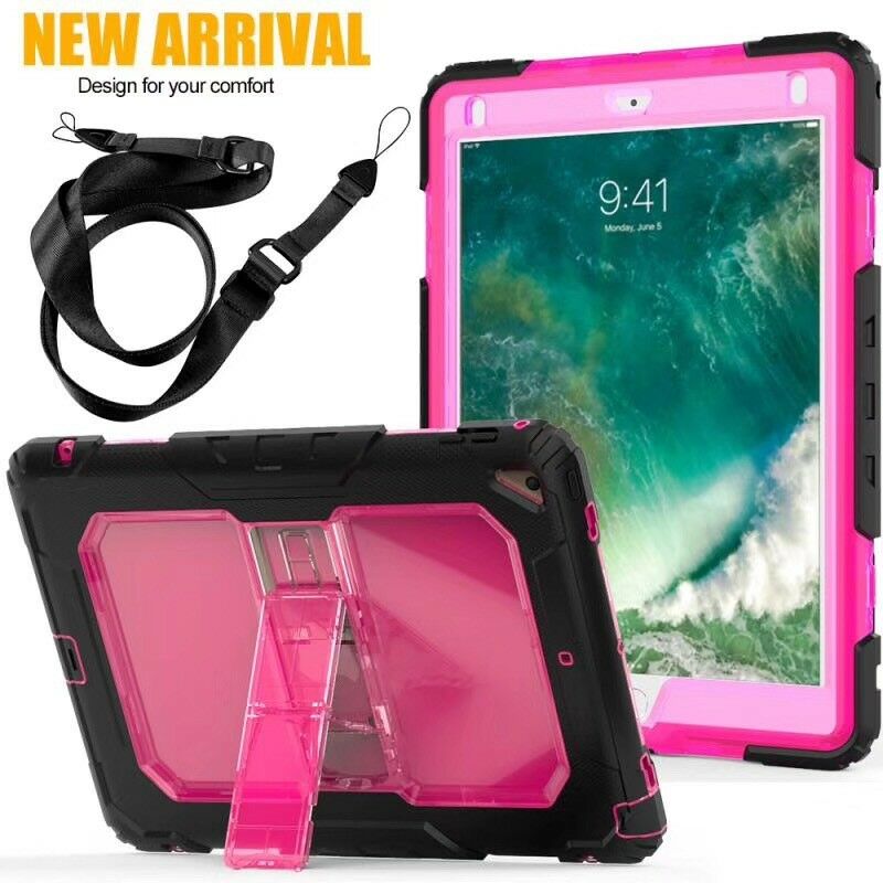Galaxy Tab A T580 10.1 Case Heavy Duty Layer Protective Kick Stand Case W/ Strap