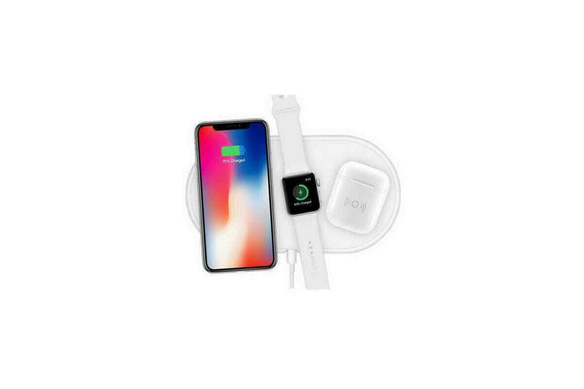 3in1 QI Wireless charger charge Station Dock for Apple Watch iPhone