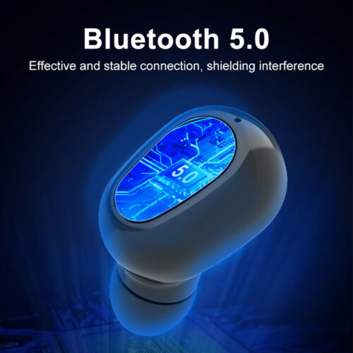 Bluetooth 5.0 Wireless Headset Earphone Waterproof Stereo TWS Headphones Earbuds-Black