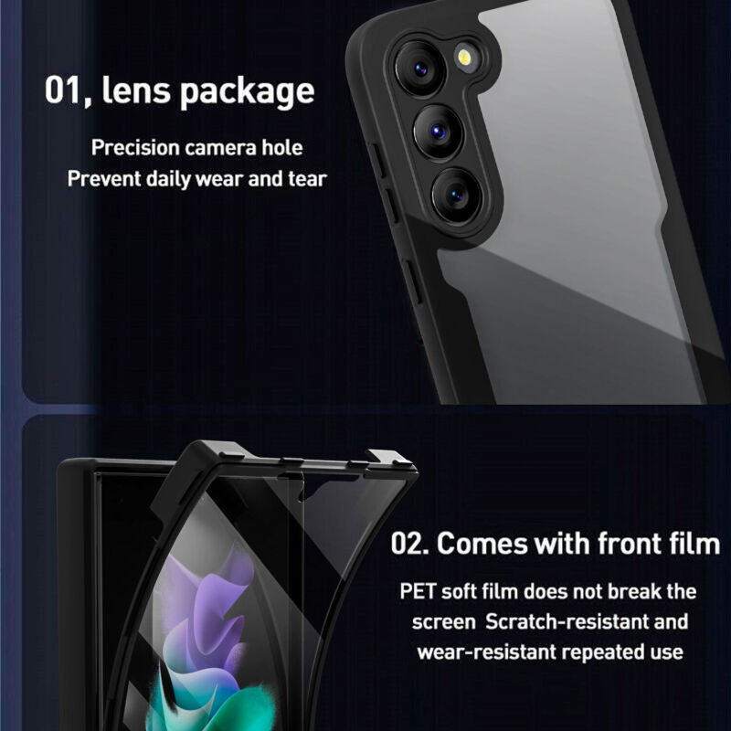 For Galaxy S23 S22S21 FE Ultra Plus A13 A73 A53 Shockproof Rugged 360 Full Body Case Cover