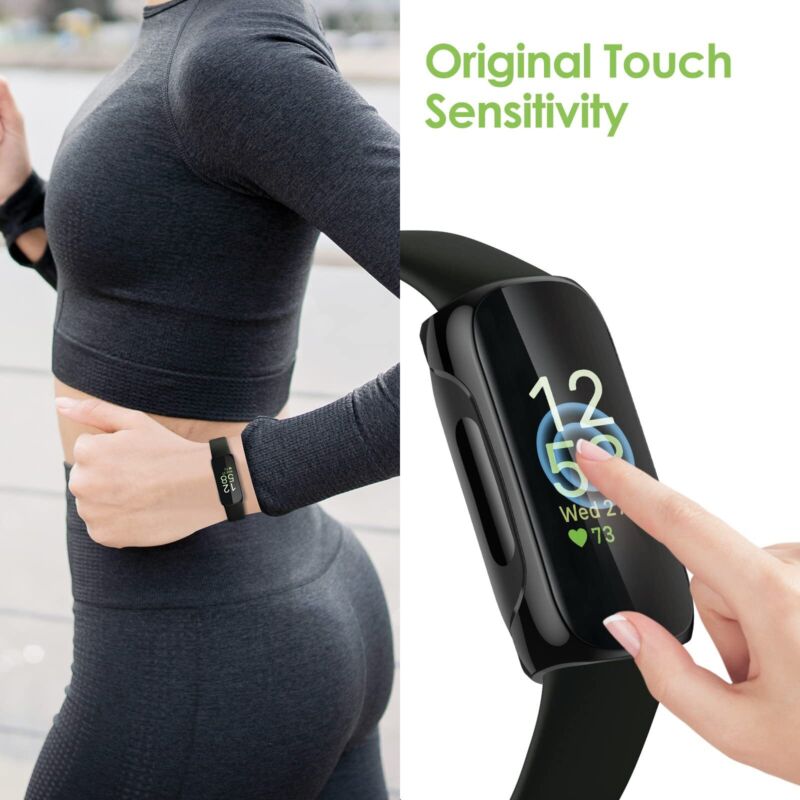 2X For Fitbit Inspire 3 TPU Full Cover Case Shockproof Bumper Screen Protector