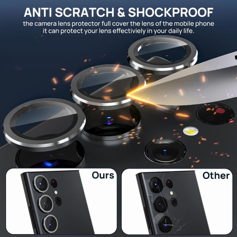 For Samsung Galaxy S22 Ultra Camera Metal Lens Screen Protector