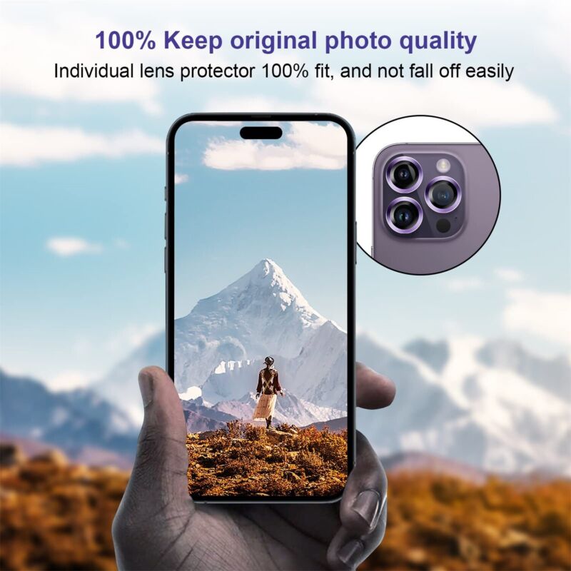 Maxshield For iPhone 14 13 Pro Max Camera Lens Tempered Glass Screen Protector