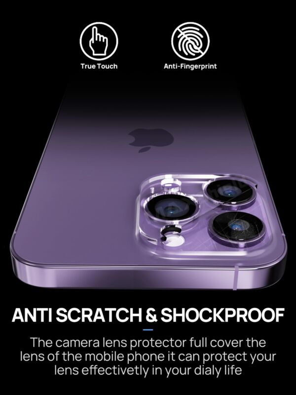 3X For iPhone 14 Plus 13 Pro Max 12 Camera Lens Tempered Glass Protector