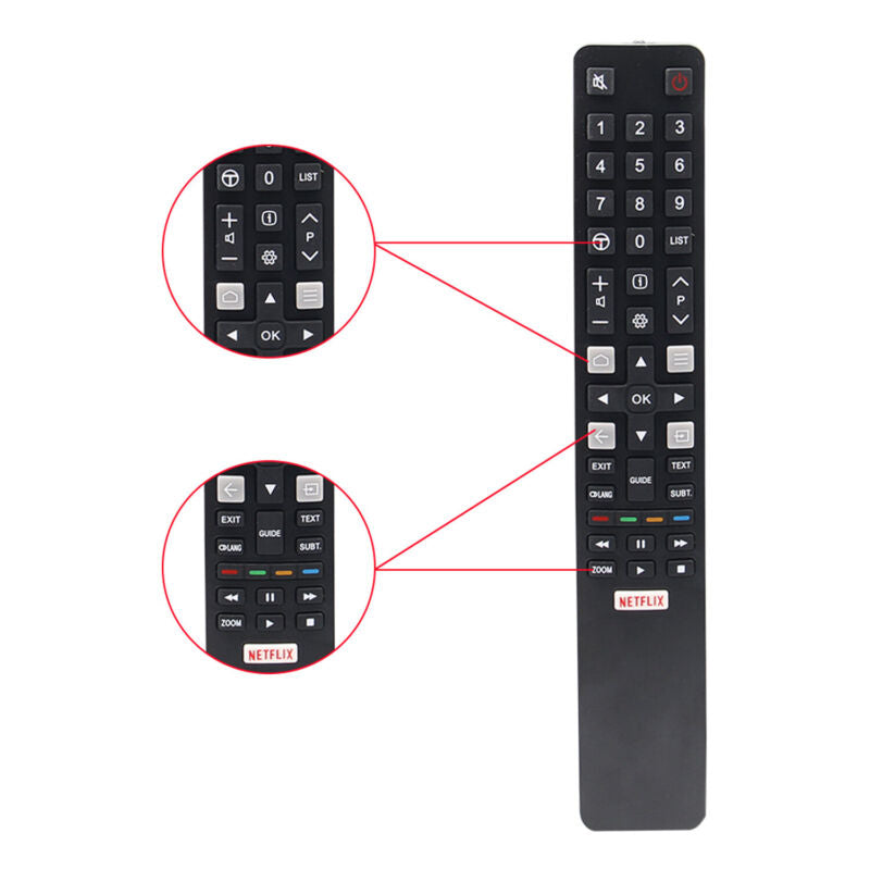 For TCL TV Remote RC802N ARC802N YUI1 For All TCL TV 65C2US 75C2US 43P20US LED