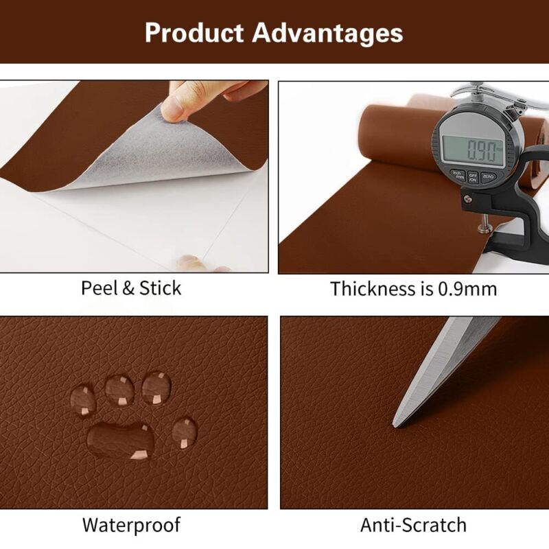 Self Adhesive Leather Repair Patch Couch Sofa Car Seat Chair Renovation Sticker