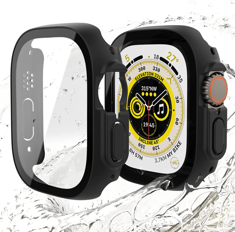 For Apple Watch 8 7 SE 2022 6 49mm Glass Case Cover Screen Protector