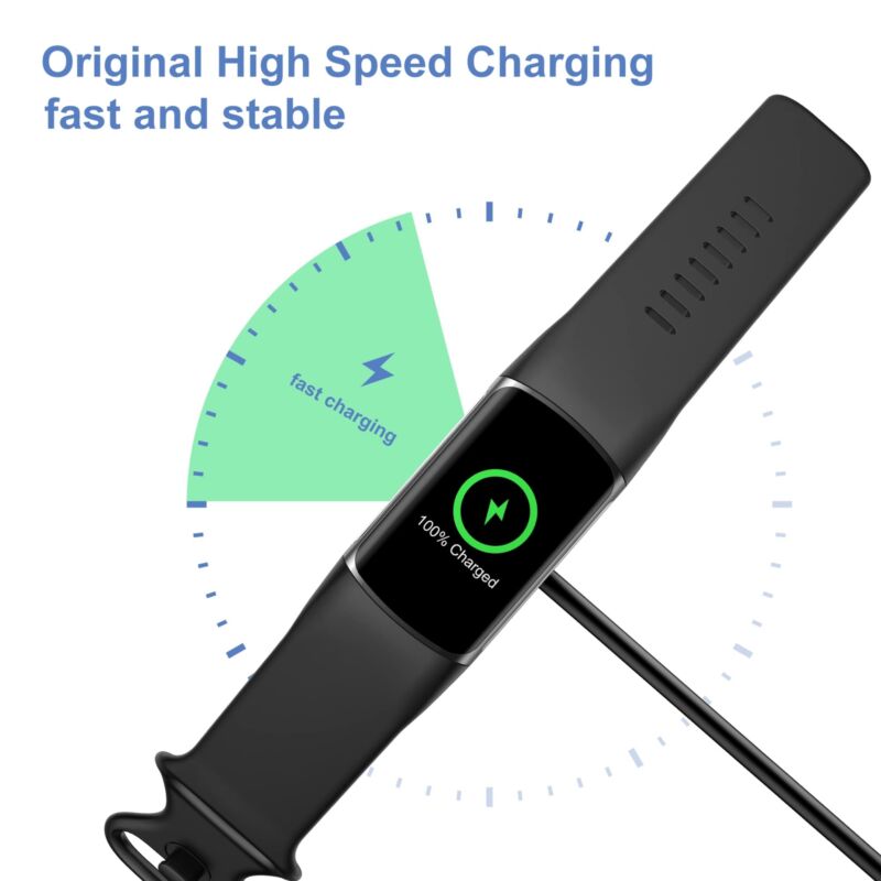 1M USB Cord Charger Charging Cable For Fitbit Charge 4 3 2 Replacement Cables