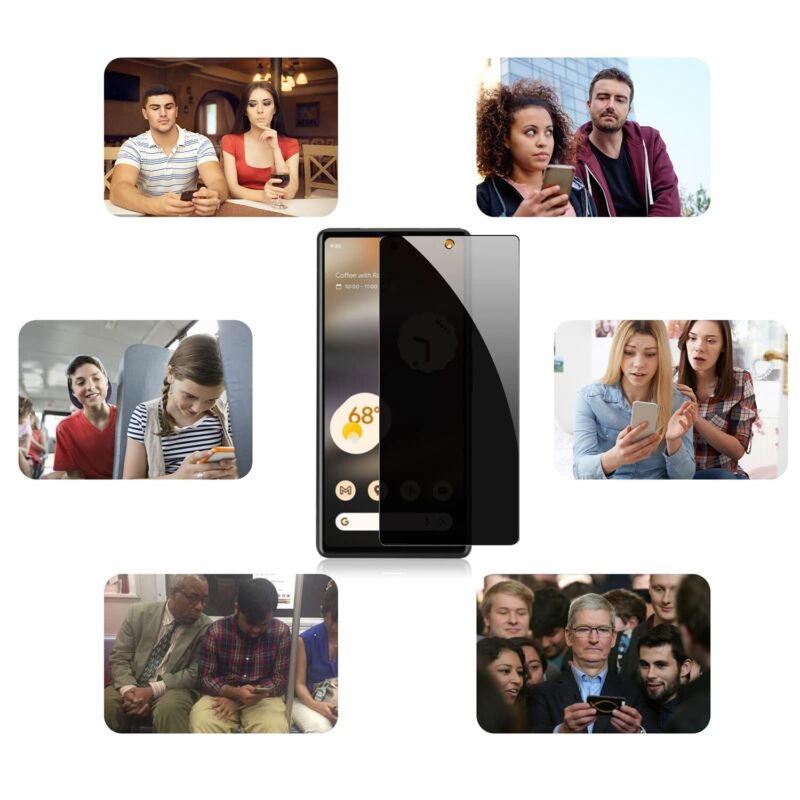 For Google Pixel 7a Privacy Anti-Spy Tempered Glass Screen + Camera Protector AU