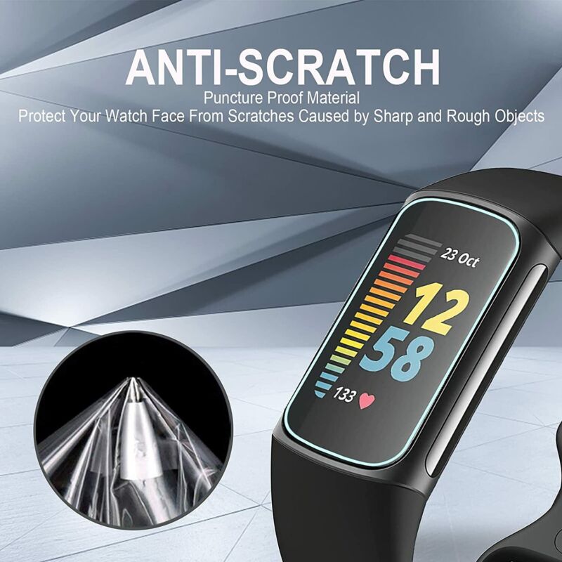 3X For Fitbit Inspire 3 Full Coverage Hydrogel Crystal HD Film Screen Protector